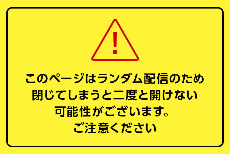 このページはランダム配信のため閉じてしまうと二度と開けない可能性がございます。ご注意ください。